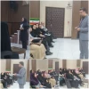جلسه معاون آموزشی،جناب آقای دکتر رحمانی با کارکنان دانشگاه برای برنامه‌ریزی امتحانات پایان‌ترم 2