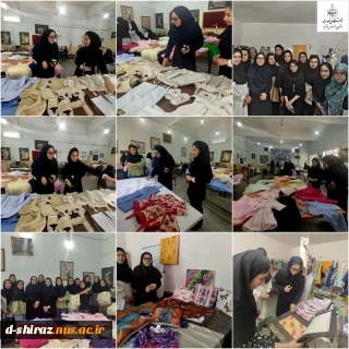 بازدید دکتر مریم براتی از ژوژمان‌های هنری دانشگاه ملی مهارت دختران الزهرا (س) شیراز