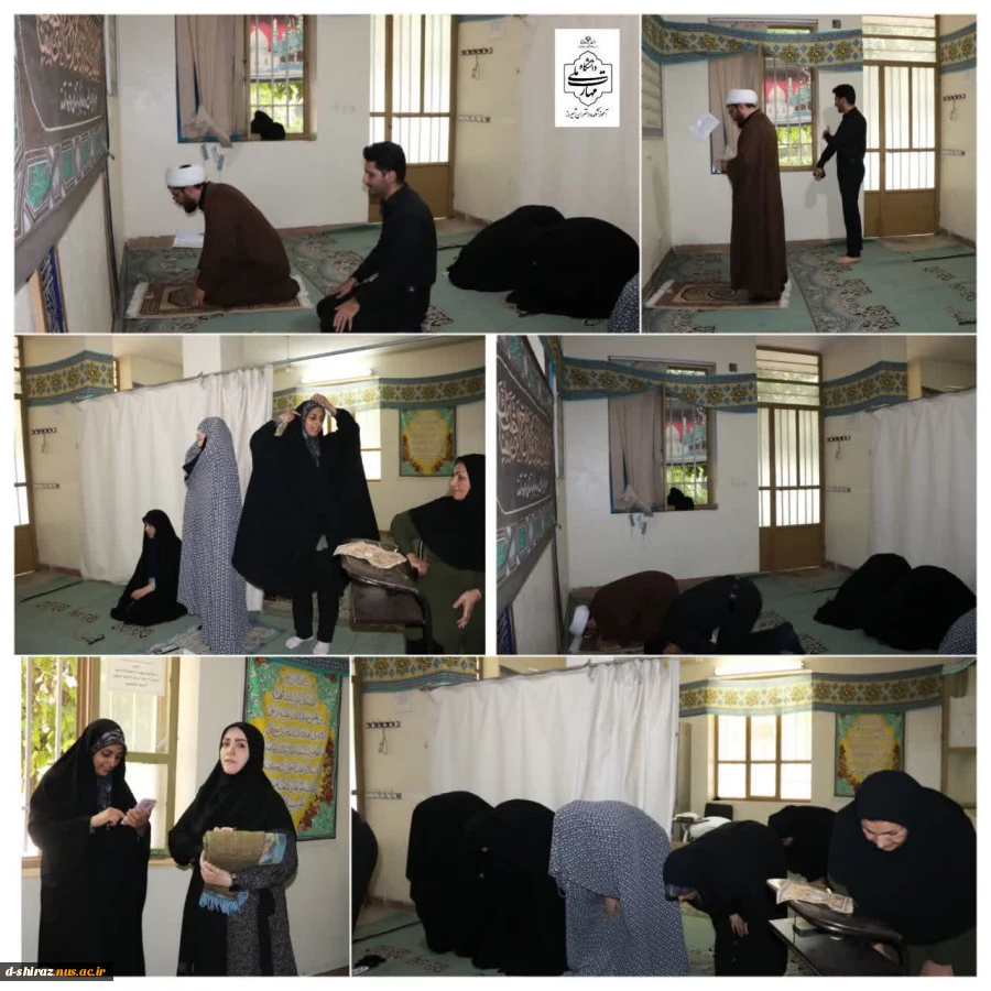 برپایی نماز جماعت با حضور  حاج آقا بذرافشان، امام جماعت آموزشکده دختران و کارکنان 2